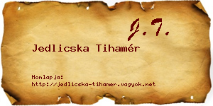 Jedlicska Tihamér névjegykártya